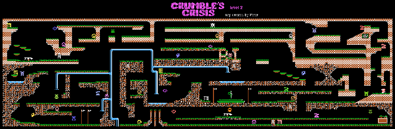 Thumbnail for a map of Level 2 for the Atari 8-bit game Crumble's Crisis.