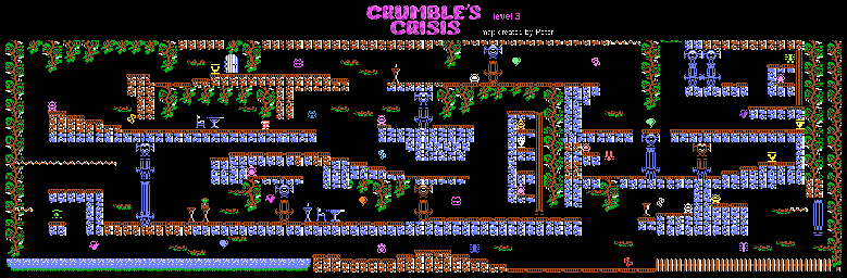 Thumbnail for a map of Level 3 for the Atari 8-bit game Crumble's Crisis.