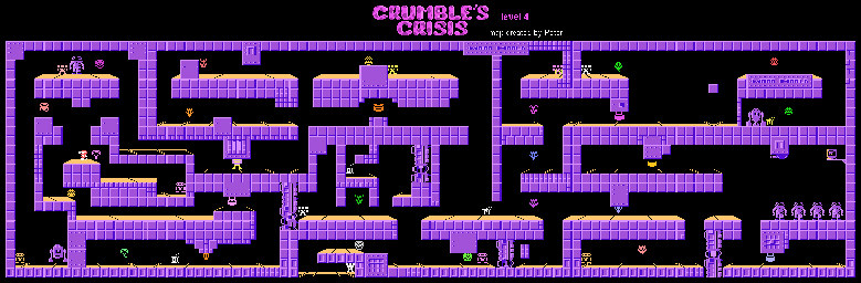 Thumbnail for a map of Level 4 for the Atari 8-bit game Crumble's Crisis.