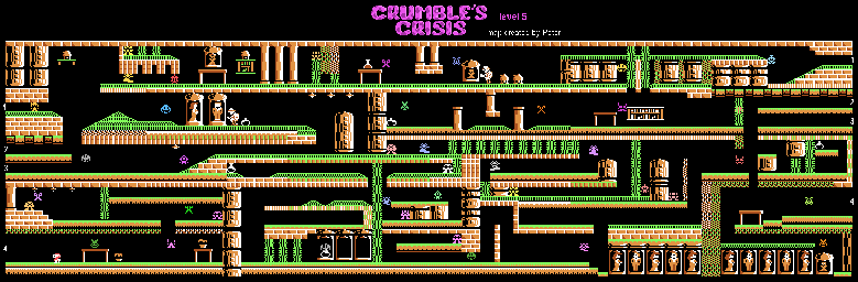 Thumbnail for a map of Level 5 for the Atari 8-bit game Crumble's Crisis.