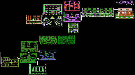 Thumbnail for a map of Fairport Manor for the Atari 8-bit game Ghost Chaser.
