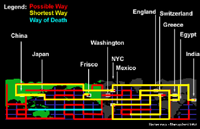 Thumbnail for a map of World (Guide - Paths) for the Atari 8-bit game Hacker.