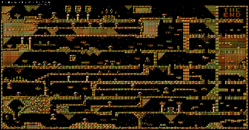Thumbnail for a map of Moon for the Atari 8-bit game Hawkmoon.