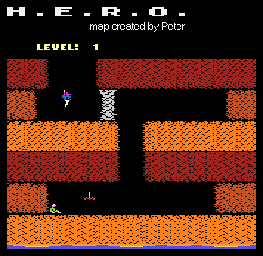 Thumbnail for a map of Level 1 for the Atari 8-bit game H.E.R.O..