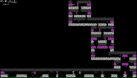 Thumbnail for a map of Level 12 for the Atari 8-bit game H.E.R.O..