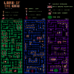 Thumbnail for a map of Levels for the Atari 8-bit game Lord of the Orb.