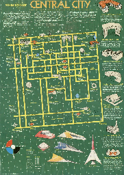 Thumbnail for a map of Targ Central City (Guide) for the Atari 8-bit game Mercenary.