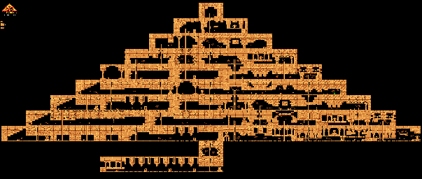 Thumbnail for a map of Cheops Pyramid for the Atari 8-bit game Pyramid.