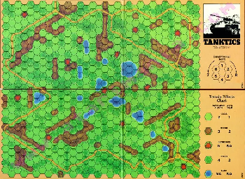 Thumbnail for a map of Battlefield for the Atari 8-bit game Tanktics: Computer Game of Armored Combat on the Eastern Front.