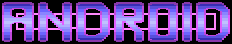 Title screen for the Atari 8-bit game Android.