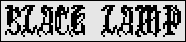 Title screen for the Atari 8-bit game Black Lamp.