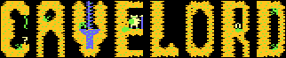Title screen for the Atari 8-bit game Cavelord.