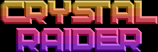 Title screen for the Atari 8-bit game Crystal Raider.