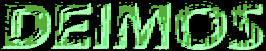 Title screen for the Atari 8-bit game Deimos.