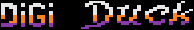 Title screen for the Atari 8-bit game Digi Duck.
