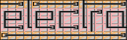 Title screen for the Atari 8-bit game Electra.