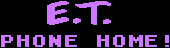 Title screen for the Atari 8-bit game E.T. Phone Home!.