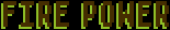 Title screen for the Atari 8-bit game Fire Power.