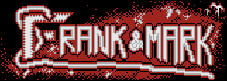 Title screen for the Atari 8-bit game Frank & Mark.