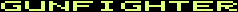 Title screen for the Atari 8-bit game Gunfighter.
