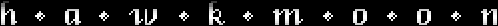 Title screen for the Atari 8-bit game Hawkmoon.