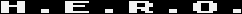 Title screen for the Atari 8-bit game H.E.R.O..