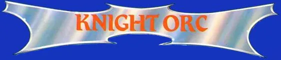 Title screen for the Atari 8-bit game Knight Orc.