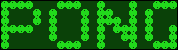 Title screen for the Atari 8-bit game Pong.