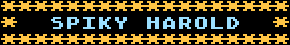 Title screen for the Atari 8-bit game Spiky Harold.