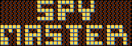 Title screen for the Atari 8-bit game Spy Master.