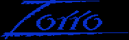 Title screen for the Atari 8-bit game Zorro - Cassette.