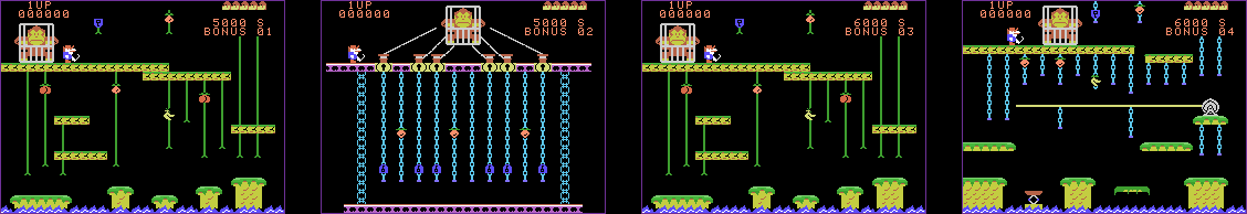 Thumbnail for a map of Maps for the ColecoVision game Donkey Kong Jr..