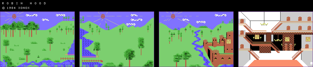 Thumbnail for a map of Maps for the ColecoVision game Robin Hood.