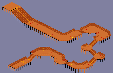 Thumbnail for a map of Slalom Park Class Levels 8 & 9 for the Game Boy game 720.
