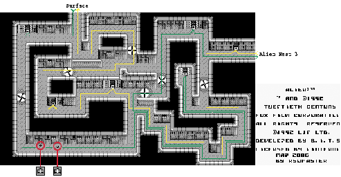 Thumbnail for a map of Air Duct (D) for the Game Boy game Alien 3.