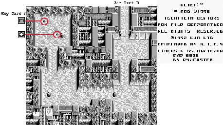 Thumbnail for a map of Alien Nest (3) for the Game Boy game Alien 3.