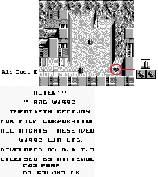 Thumbnail for a map of Alien Nest (5) for the Game Boy game Alien 3.