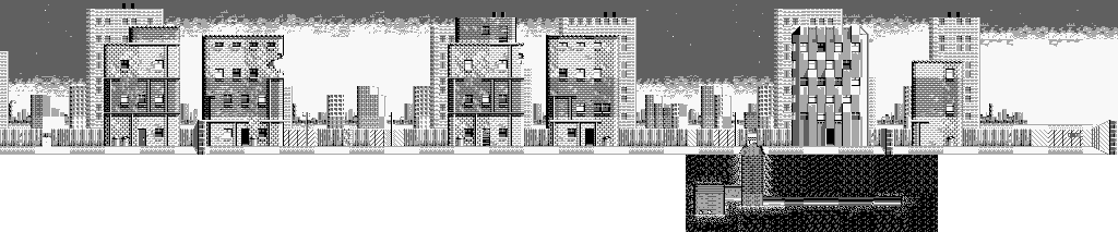 Thumbnail for a map of Downtown for the Game Boy game The Amazing Spider-Man 2.