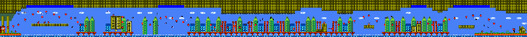 Thumbnail for a map of Stage 1 for the Game Boy game Balloon Fight GB.