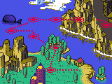Thumbnail for a map of Stage Select for the Game Boy game Balloon Fight GB.