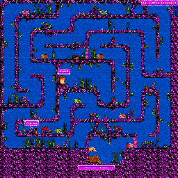 Thumbnail for a map of Atlantis Coral Reef for the Game Boy game Barbie: Magic Genie Adventure.