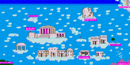 Thumbnail for a map of City Of Clouds for the Game Boy game Barbie: Magic Genie Adventure.