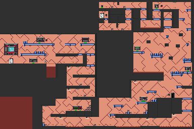 Thumbnail for a map of Area-08b for the Game Boy game Bionic Commando: Elite Forces.