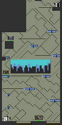 Thumbnail for a map of Area-12c for the Game Boy game Bionic Commando: Elite Forces.