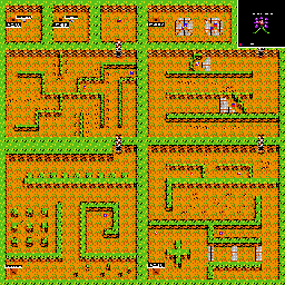 Thumbnail for a map of Area 1: The Forest Catacombs for the Game Boy game Blaster Master: Enemy Below.