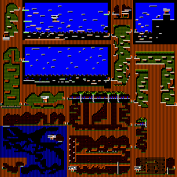 Thumbnail for a map of Area 1: The Forest for the Game Boy game Blaster Master: Enemy Below.