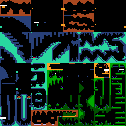 Thumbnail for a map of Area 5: The Secret River for the Game Boy game Blaster Master: Enemy Below.