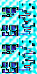 Thumbnail for a map of Area 6: The Ice Station Block Puzzle Solution for the Game Boy game Blaster Master: Enemy Below.