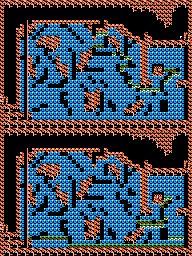 Thumbnail for a map of Area 7: The Caverns Block Puzzle Solution for the Game Boy game Blaster Master: Enemy Below.