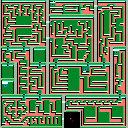 Thumbnail for a map of Area 7: The Caverns Catacombs for the Game Boy game Blaster Master: Enemy Below.